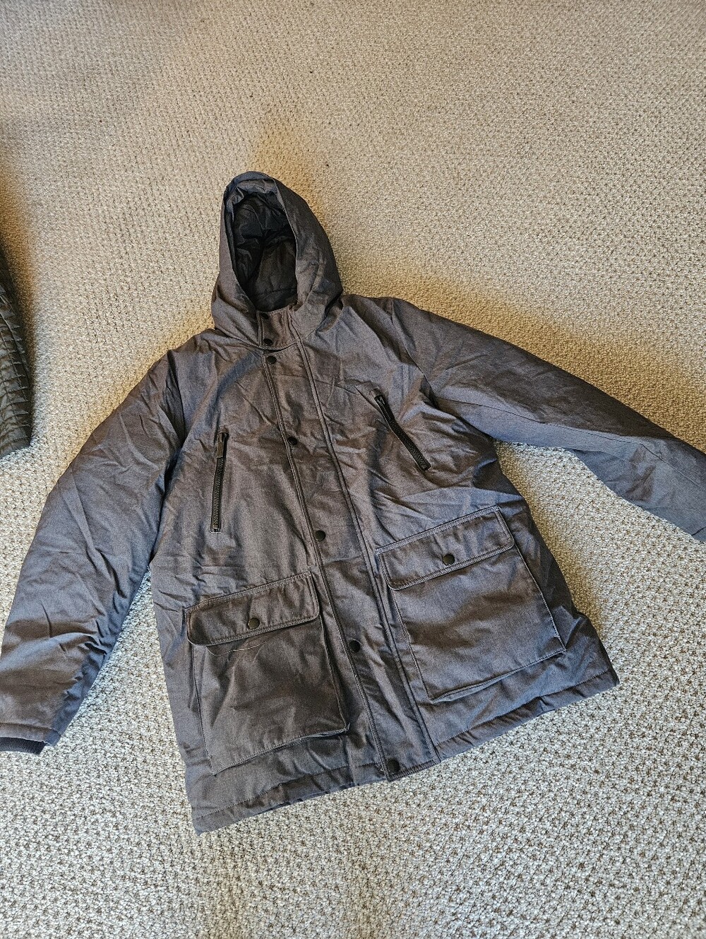 Levi's Men's Hooded Field Jacket in Gray